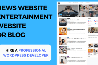 create news website, blog and entertainment website