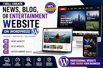 create a news, blog, or entertainment website in wordpress