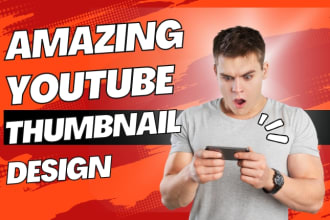design amazing clickbait catchy youtube thumbnail