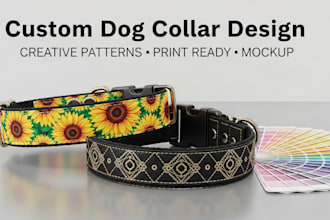 create printable dog collar designs for personal or brand use