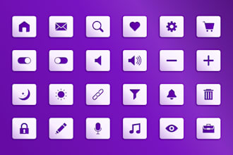 make outline,flat custom icon set
