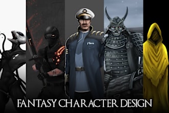 draw you a fantasy medieval or modern character design