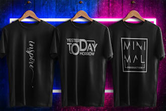 do simple minimalist typography t shirt design and brands