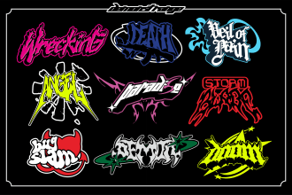 design y2k style streetwear logo