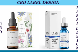design cbd or hemp product packaging box and label
