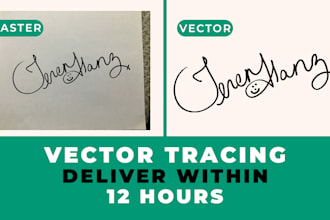 vector trace logo image into high resolution professionally