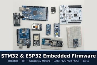 develop stm32 and esp32 firmware for robotics and iot projects