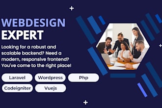 fix or develop any php website laravel,wordpress,codeigniter