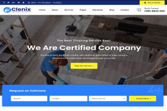 do house, office cleaning direct booking wordpress website