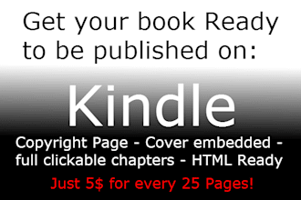 format your book for Digital Distribution In HTML for Kindle