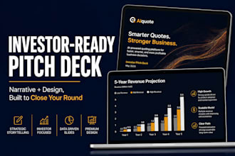 design a premium investor pitch deck for your fundraising round