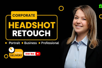 retouch and edit your corporate business headshots, and portrait