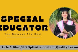 write and provide services related to special education