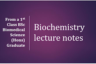 provide biochemistry lecture notes