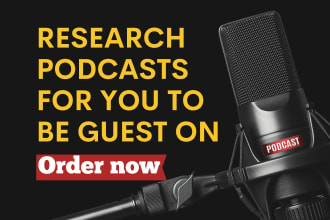research podcasts for you to be guest on