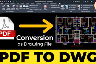 convert kitchen layout pdf to dwg