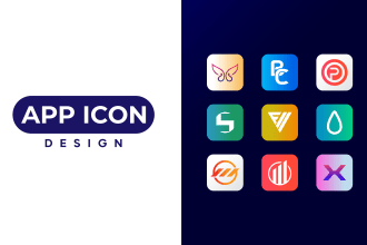 do mobile app icon design, website icon, and logo design