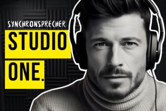 create a german voice over for your explainer video, commercial, social media