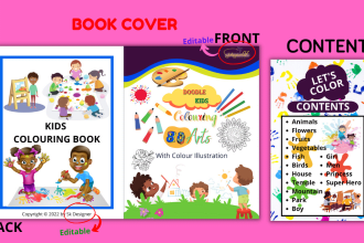 provide beautiful 80 art coloring pages  book with cover