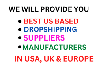 give verified US dropshipping suppliers for your business