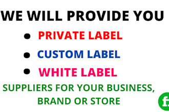 research private label manufacturers and suppliers for your business