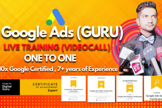 teach you google ads on video call one on one