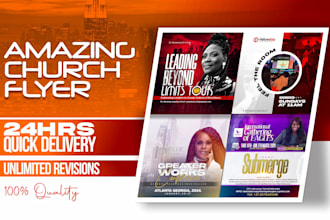 do amazing church flyers, posters and graphic designs