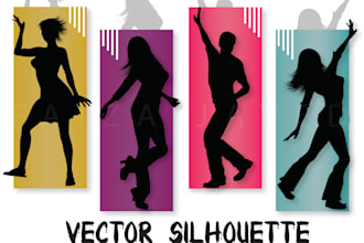 convert any image into vector silhouette illustration and logo silhouette art