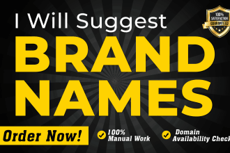 provide 5 catchy business name, brand name, company name