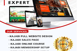 setup your kajabi teachable thinkific gohighlevel podia online course website