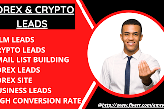 provide forex lead and crypto lead generation