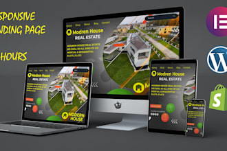create un bounce landing page, digital designs, shopify landing pages