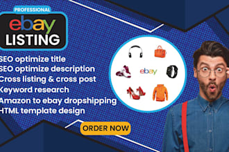 do ebay listing, ebay SEO listing, ebay product listing, ebay lister
