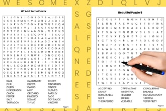 create niche based word search puzzle books for amazon KDP