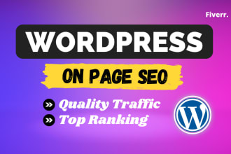 do wordpress SEO and on page optimization for google ranking