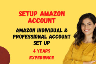 set up professionally amazon seller central account