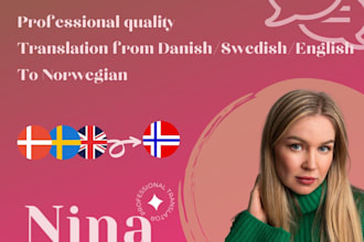 translate english, swedish or danish to norwegian