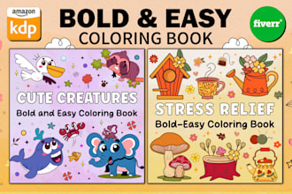 design custom low content coloring book for kdp