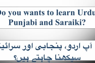 teach you simply how to speak and write urdu, punjabi, saraiki online