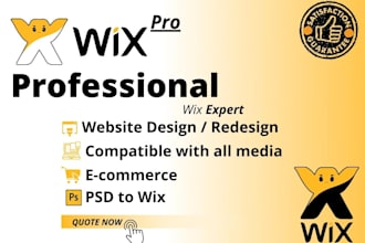 create a high converting wix website design, wix customization