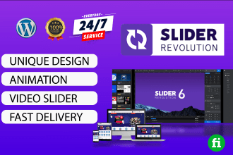 create or fix slider revolution website slider within 24 hours