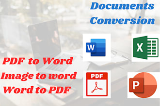 convert PDF to word, word to pdf and image to word