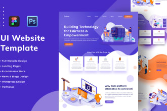design web UI template, web mockup, in figma