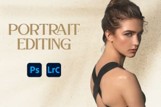 do high end photoshop portrait editing