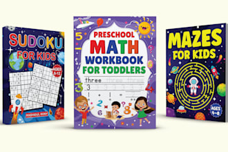design kids activity book and puzzle book for amazon KDP