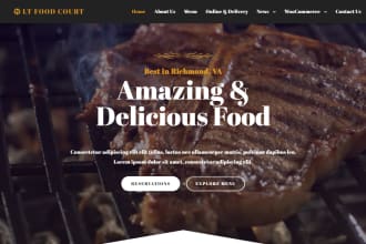 create restaurant website with online food order system