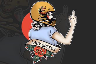 do traditional or old school style tattoo design for your body or t shirt