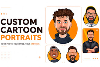 draw a custom cartoon portrait or avatar from your photo