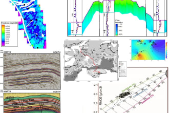 do geological and geophysical task utilizing state of the art softwares