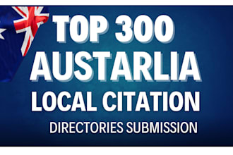 do 300 australia local citations and directory submission for local SEO